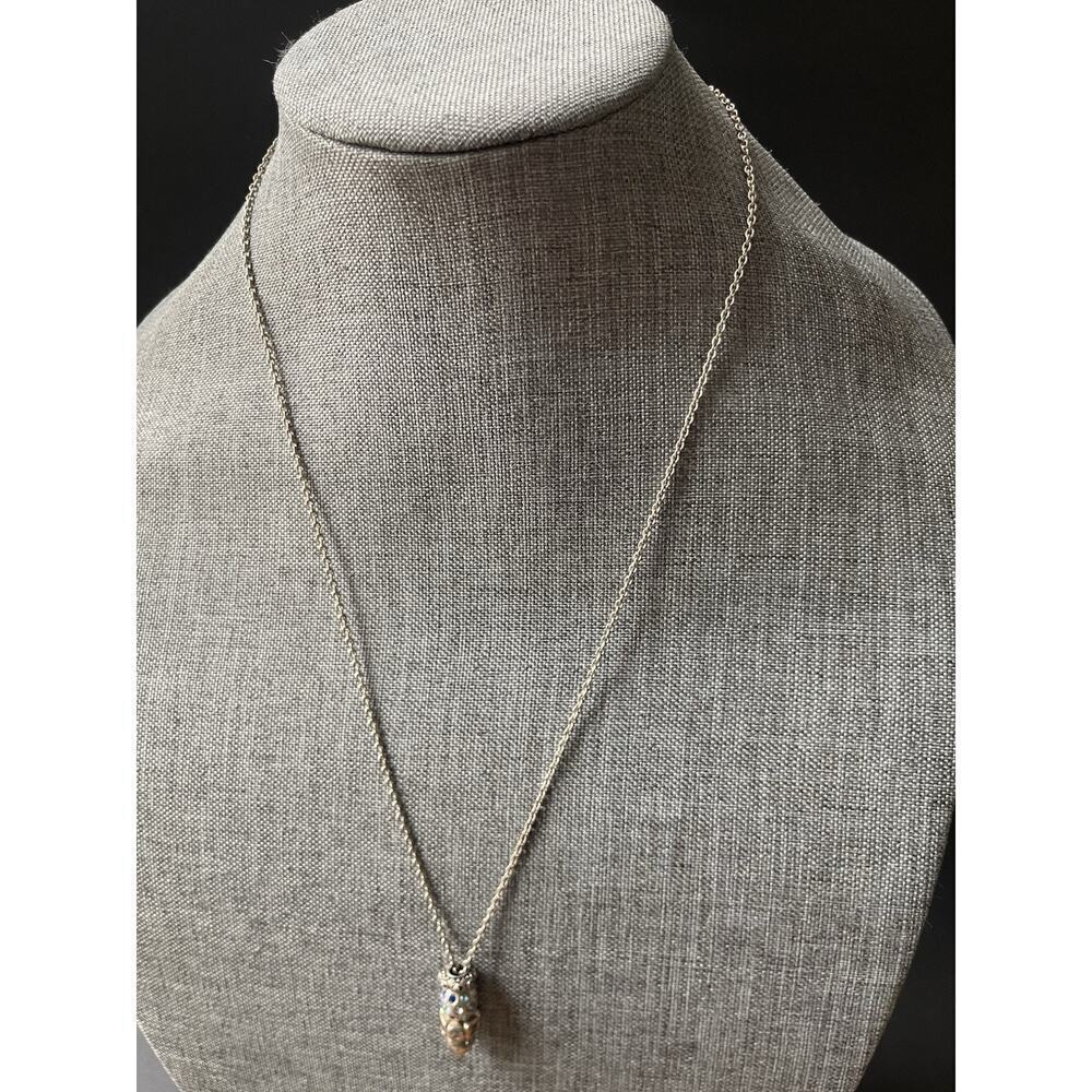 Chamilia Sterling Silver .925 Charm Necklace 36” Chain Stackable Swarovski